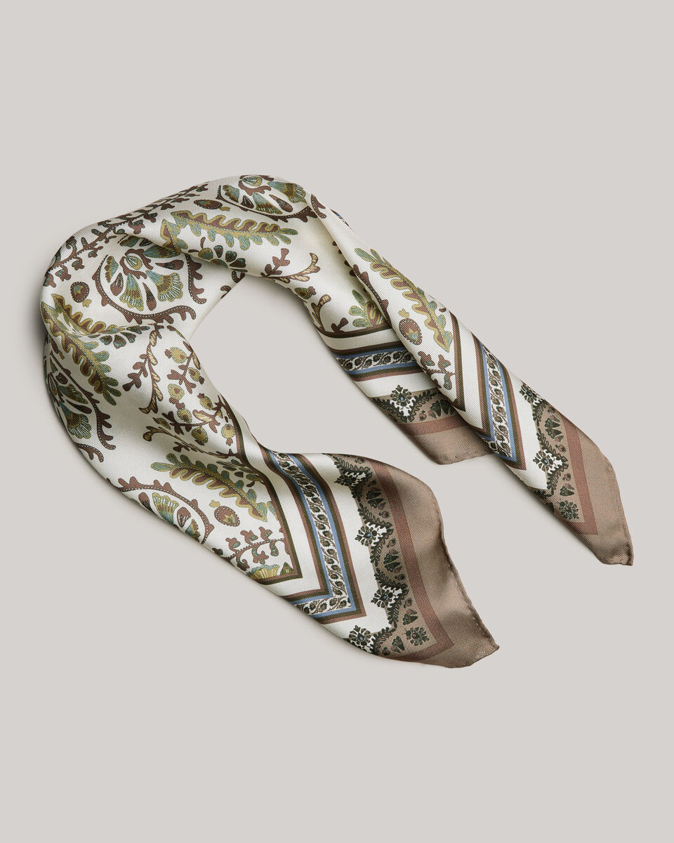 Printed Neck Scarf, Natural, hi-res